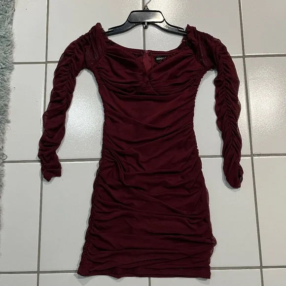midnight doll homecoming dress Midnight Doll maroon formal dress size S